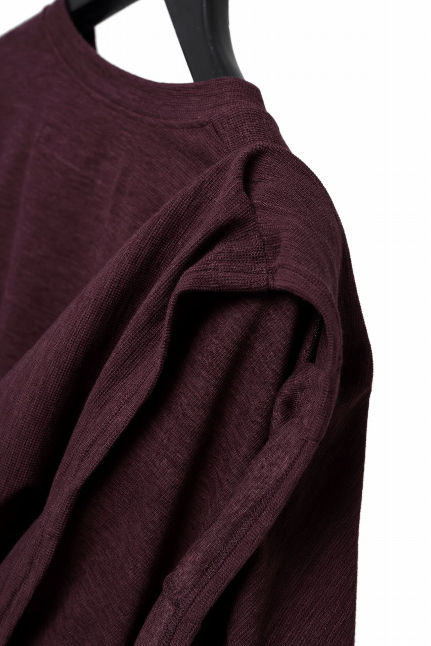 A.F ARTEFACT x LOOM exclusive -dolman- LOOSEY TOPS / ORGANIC SURF KNIT COTTON (BOARDEAUX)
