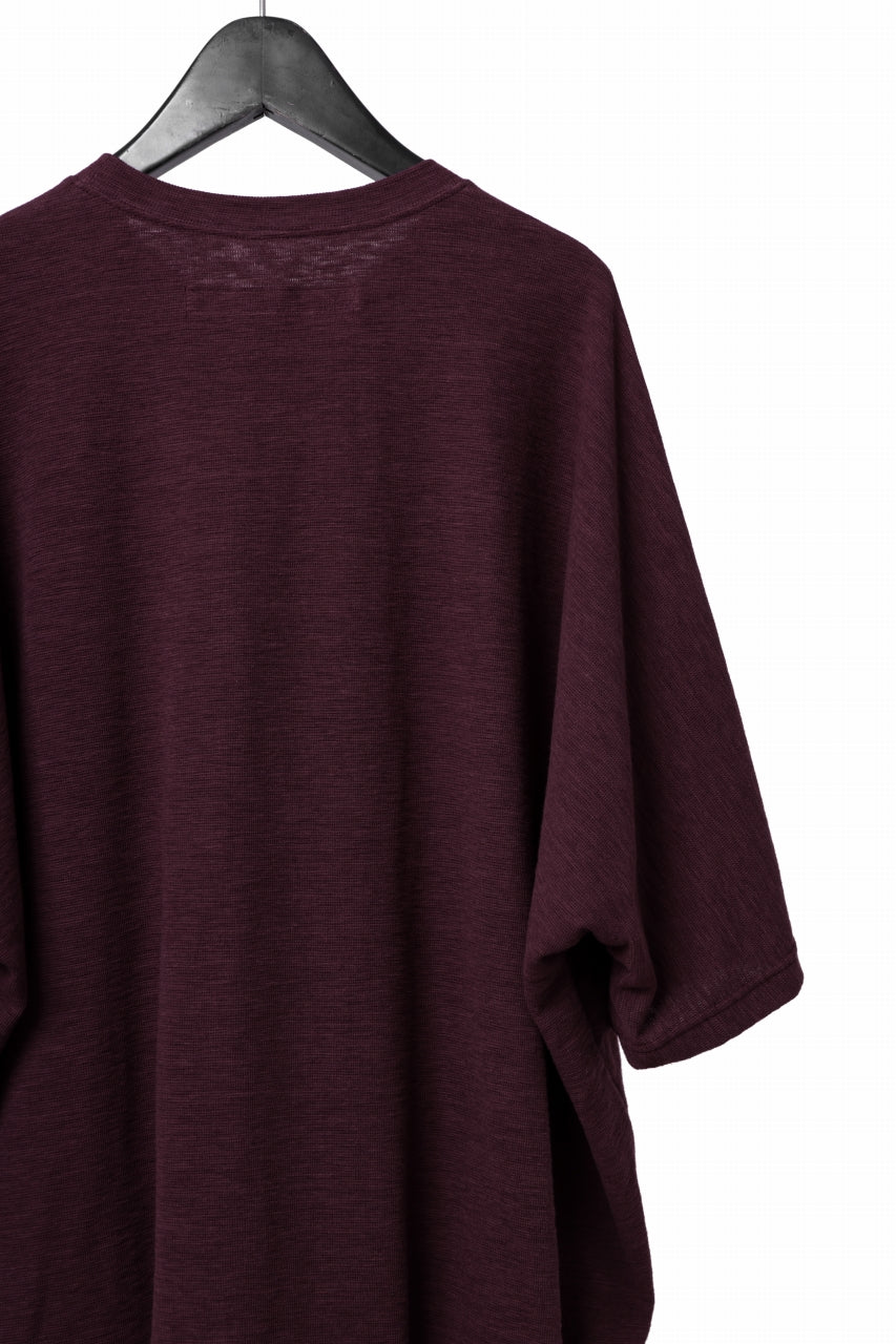 Load image into Gallery viewer, A.F ARTEFACT x LOOM exclusive -dolman- LOOSEY TOPS / ORGANIC SURF KNIT COTTON (BOARDEAUX)