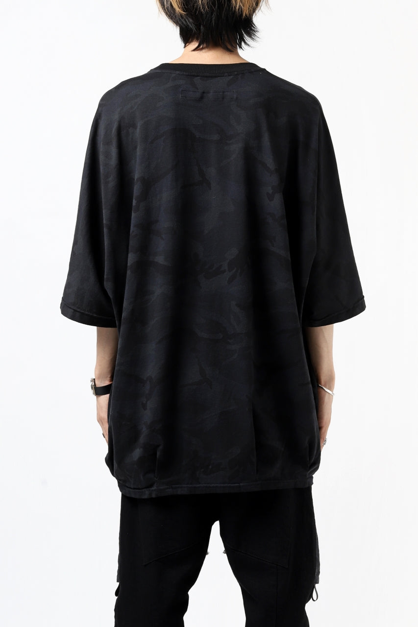 A.F ARTEFACT x LOOM exclusive "dolman" DYEING LOOSEY TOPS / CAMO-FLA JERSEY (BLUE BLACK)