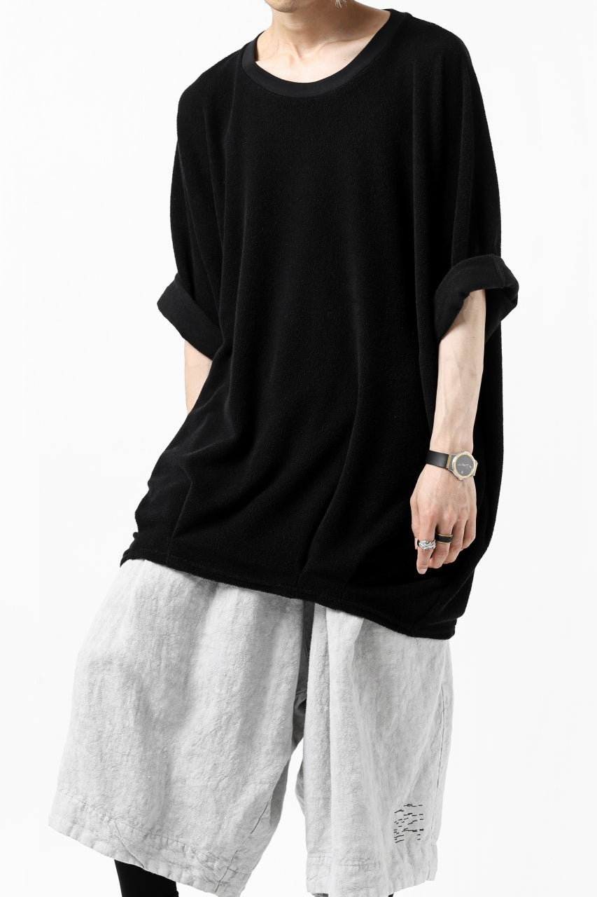 A.F ARTEFACT x LOOM exclusive "dolman" LOOSEY TOPS / IZMIR PILE JERSEY (BLACK)