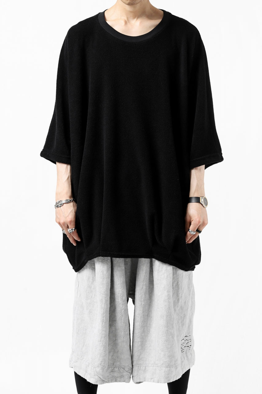 A.F ARTEFACT x LOOM exclusive "dolman" LOOSEY TOPS / IZMIR PILE JERSEY (BLACK)