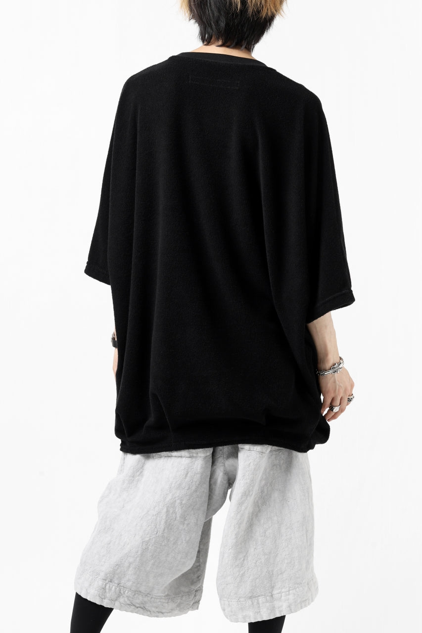 A.F ARTEFACT x LOOM exclusive "dolman" LOOSEY TOPS / IZMIR PILE JERSEY (BLACK)