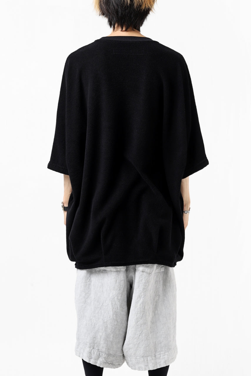 A.F ARTEFACT x LOOM exclusive "dolman" LOOSEY TOPS / IZMIR PILE JERSEY (BLACK)