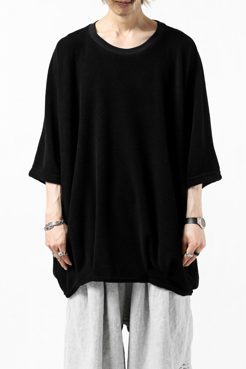 A.F ARTEFACT x LOOM exclusive "dolman" LOOSEY TOPS / IZMIR PILE JERSEY (BLACK)