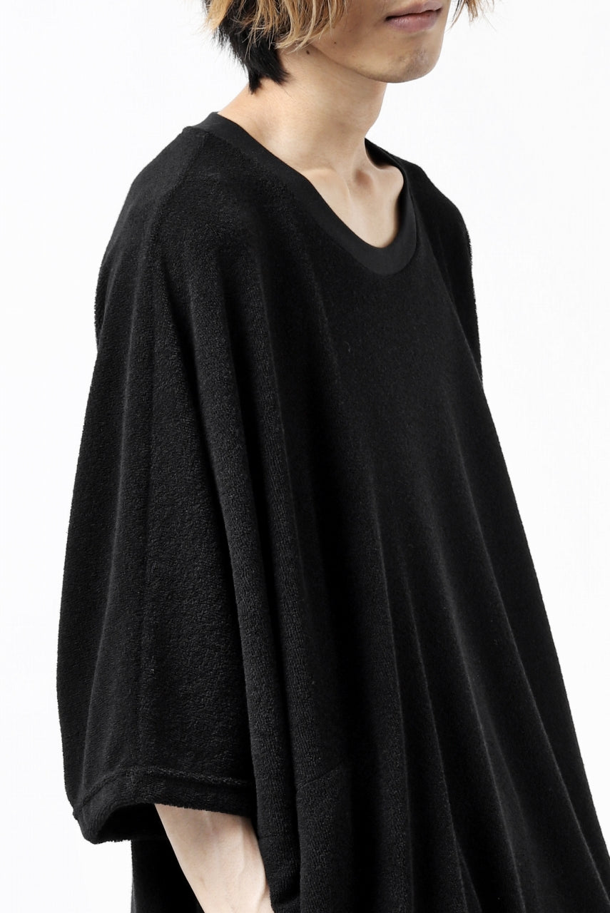 A.F ARTEFACT x LOOM exclusive "dolman" LOOSEY TOPS / IZMIR PILE JERSEY (BLACK)