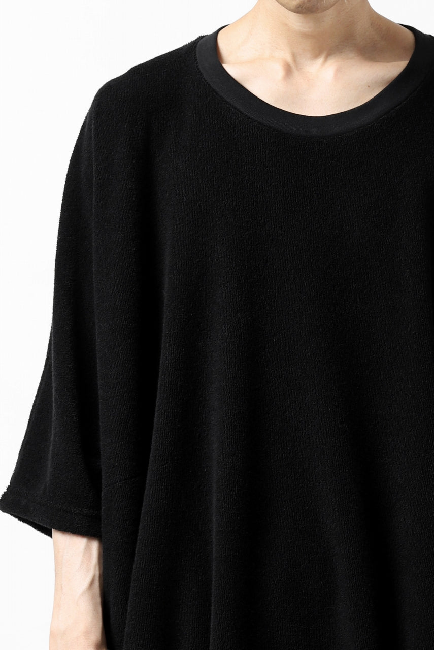 A.F ARTEFACT x LOOM exclusive "dolman" LOOSEY TOPS / IZMIR PILE JERSEY (BLACK)