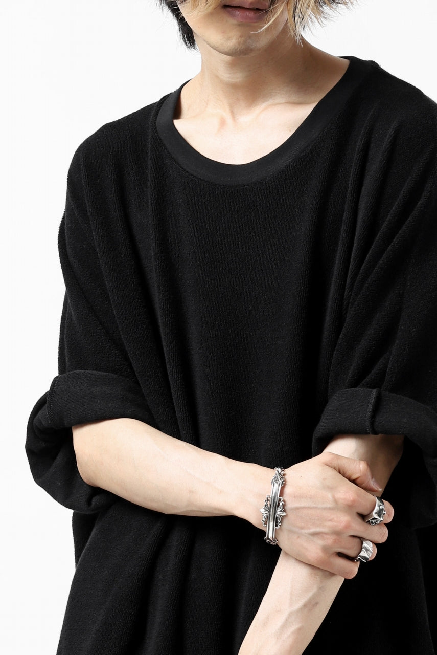 A.F ARTEFACT x LOOM exclusive "dolman" LOOSEY TOPS / IZMIR PILE JERSEY (BLACK)