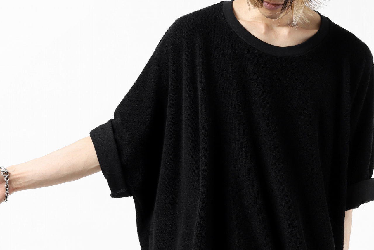 A.F ARTEFACT x LOOM exclusive "dolman" LOOSEY TOPS / IZMIR PILE JERSEY (BLACK)