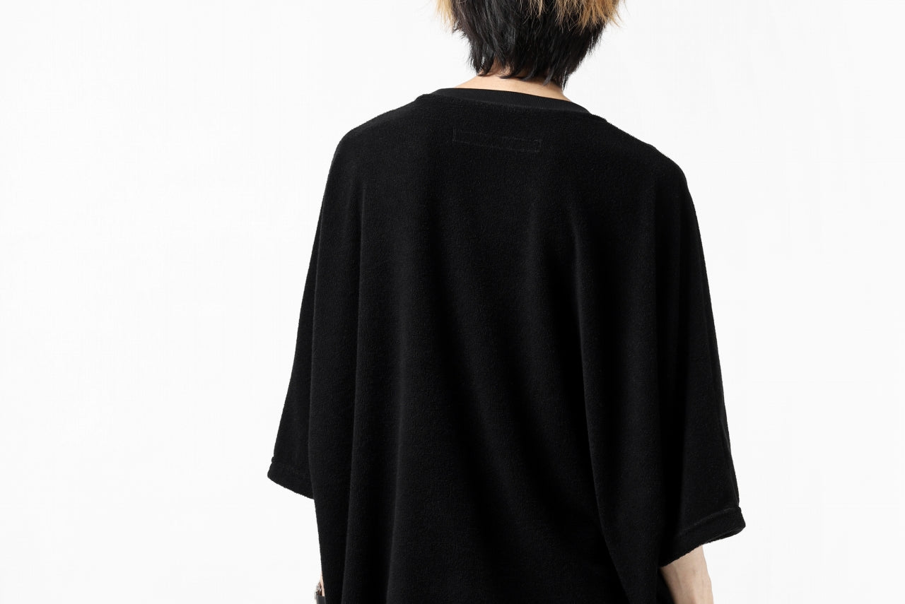 A.F ARTEFACT x LOOM exclusive "dolman" LOOSEY TOPS / IZMIR PILE JERSEY (BLACK)