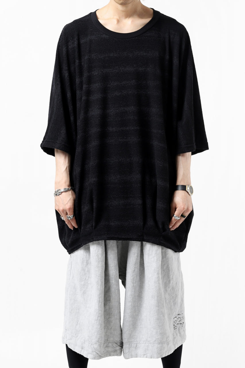 A.F ARTEFACT x LOOM exclusive "dolman" LOOSEY TOPS / 3D-PILE JQ BORDER (D.GREY)