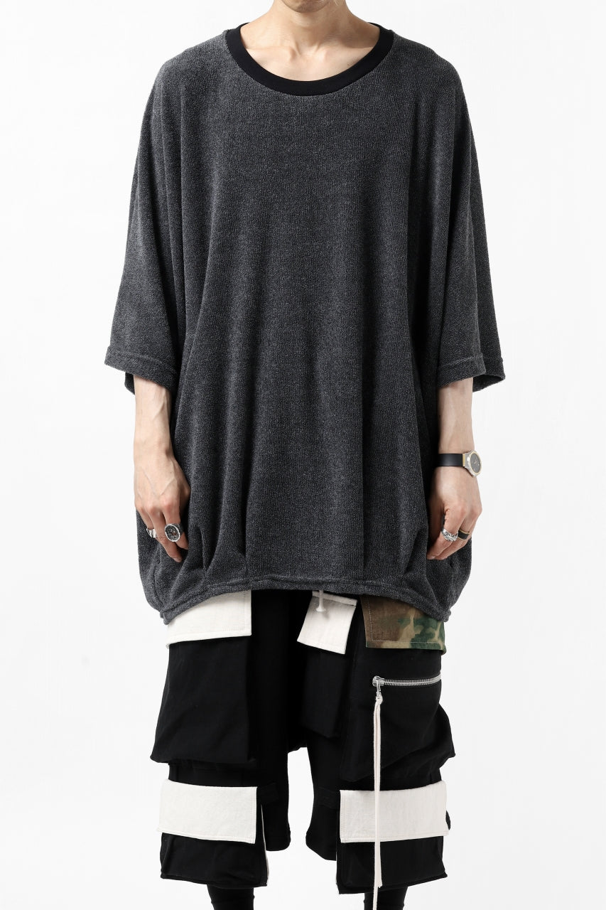 A.F ARTEFACT x LOOM exclusive "dolman" LOOSEY TOPS / IZMIR PILE JERSEY (GREY)