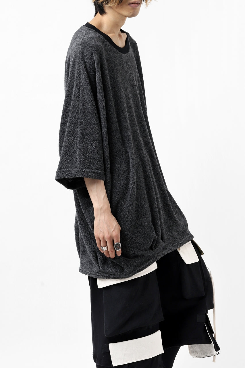 A.F ARTEFACT x LOOM exclusive "dolman" LOOSEY TOPS / IZMIR PILE JERSEY (GREY)