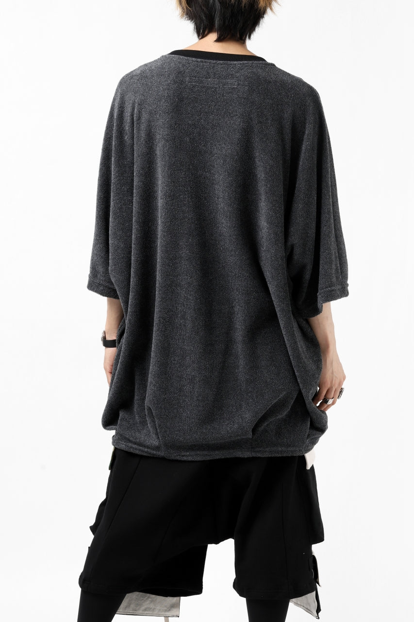 A.F ARTEFACT x LOOM exclusive "dolman" LOOSEY TOPS / IZMIR PILE JERSEY (GREY)