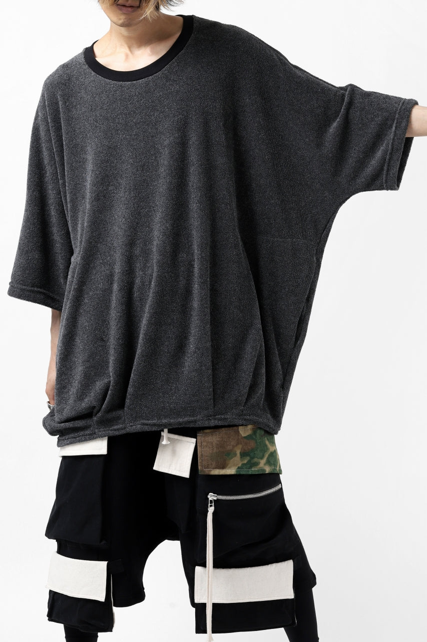 A.F ARTEFACT x LOOM exclusive "dolman" LOOSEY TOPS / IZMIR PILE JERSEY (GREY)