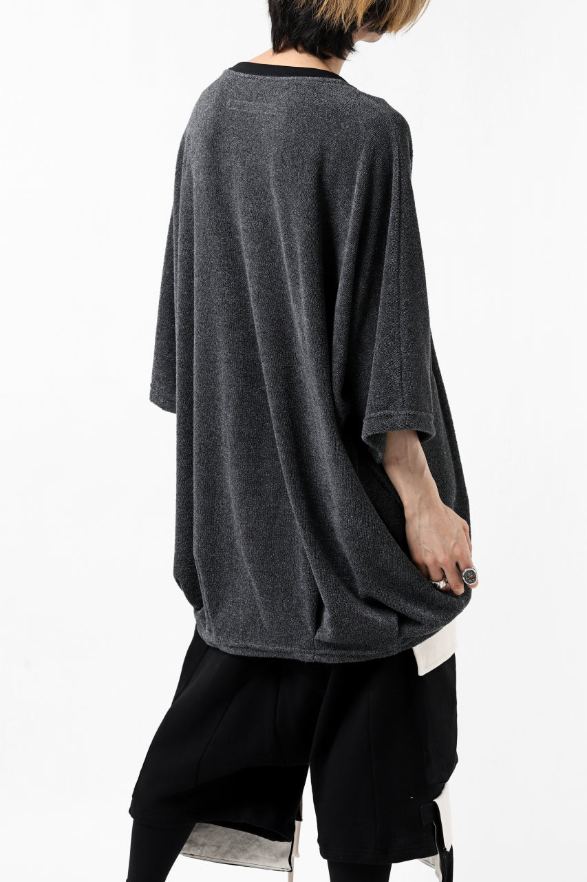 A.F ARTEFACT x LOOM exclusive "dolman" LOOSEY TOPS / IZMIR PILE JERSEY (GREY)