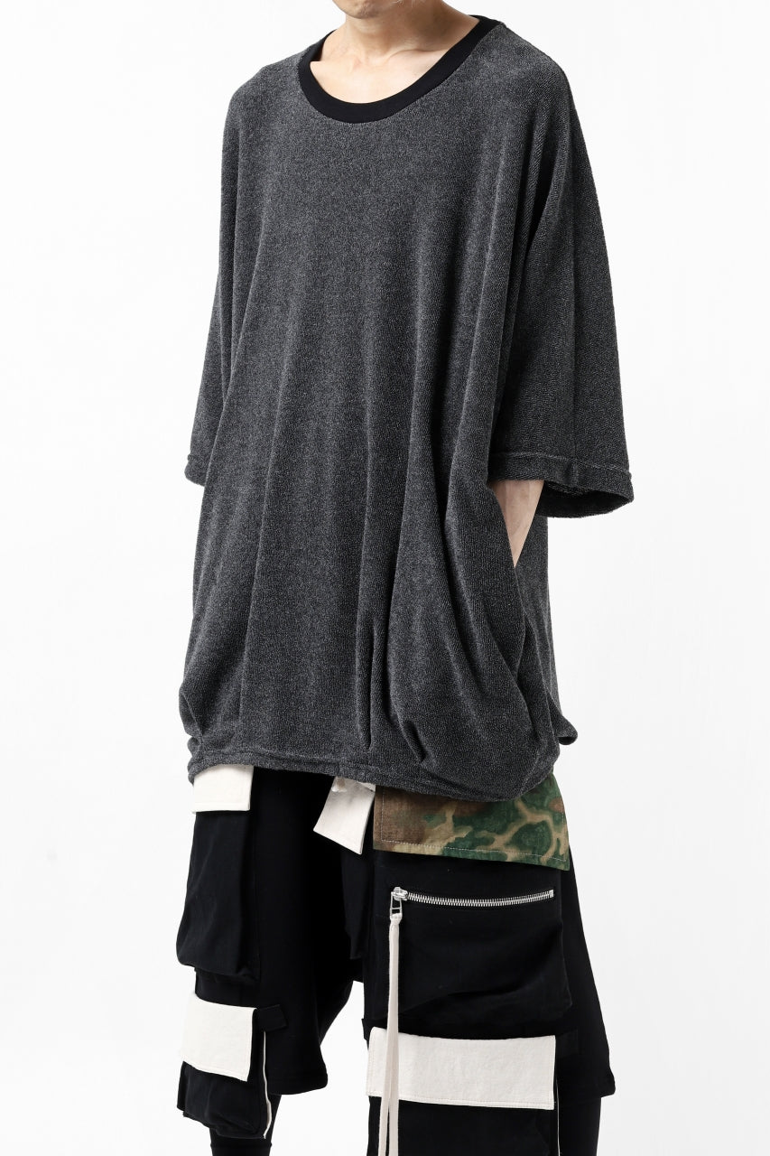 A.F ARTEFACT x LOOM exclusive "dolman" LOOSEY TOPS / IZMIR PILE JERSEY (GREY)