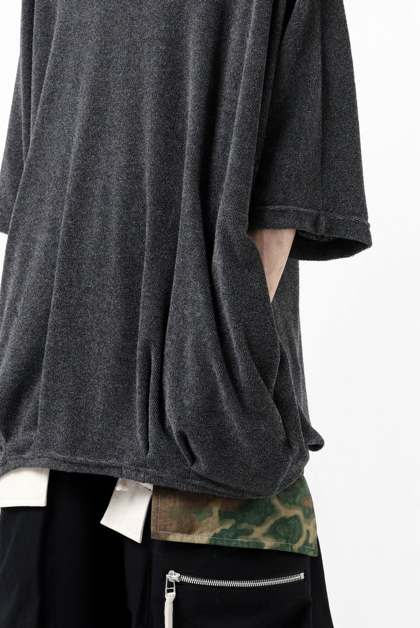 A.F ARTEFACT x LOOM exclusive "dolman" LOOSEY TOPS / IZMIR PILE JERSEY (GREY)