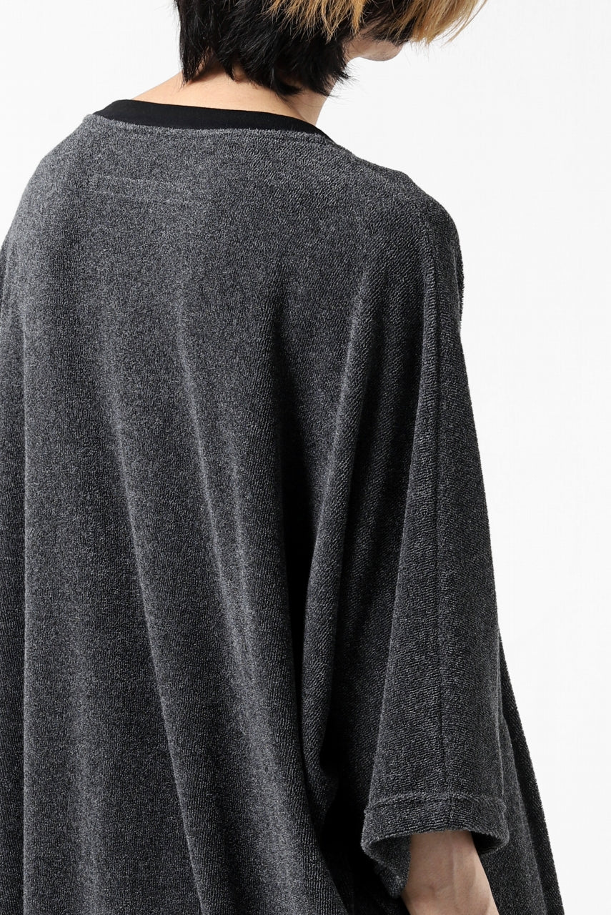 A.F ARTEFACT x LOOM exclusive "dolman" LOOSEY TOPS / IZMIR PILE JERSEY (GREY)