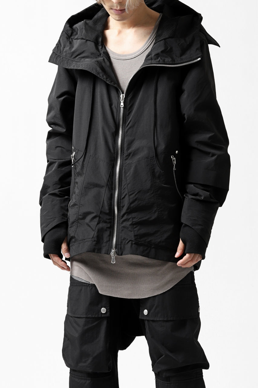 画像をギャラリービューアに読み込む, A.F ARTEFACT &quot;PLEASANT&quot; PARKA-JACKET / SALT SHRINKAGE NYLON (BLACK)