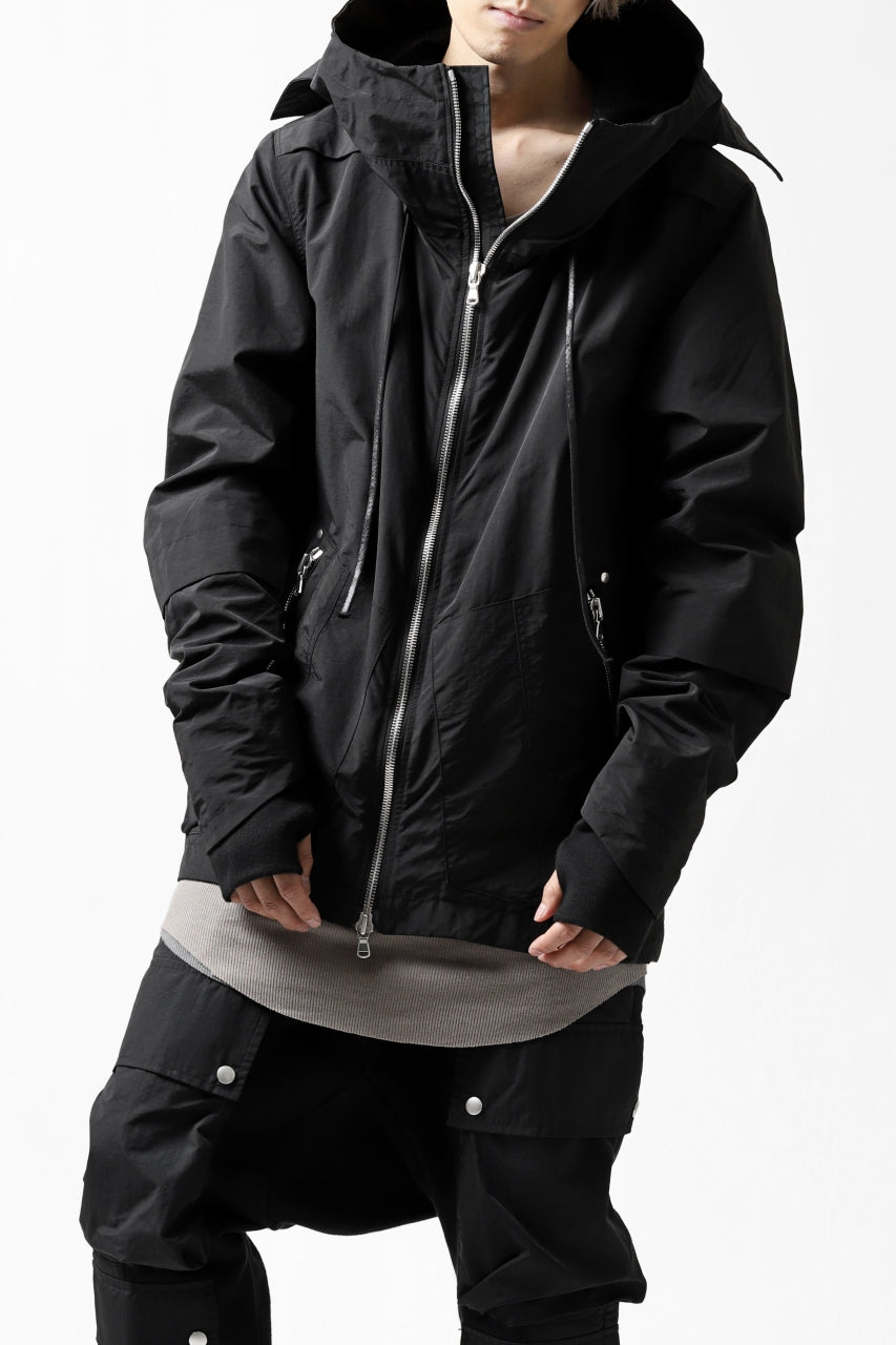 画像をギャラリービューアに読み込む, A.F ARTEFACT &quot;PLEASANT&quot; PARKA-JACKET / SALT SHRINKAGE NYLON (BLACK)