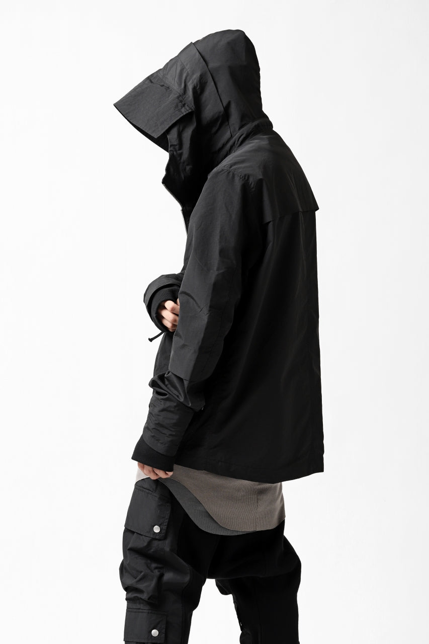 画像をギャラリービューアに読み込む, A.F ARTEFACT &quot;PLEASANT&quot; PARKA-JACKET / SALT SHRINKAGE NYLON (BLACK)