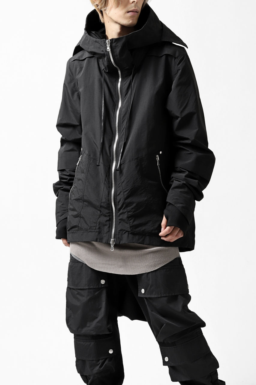 画像をギャラリービューアに読み込む, A.F ARTEFACT &quot;PLEASANT&quot; PARKA-JACKET / SALT SHRINKAGE NYLON (BLACK)