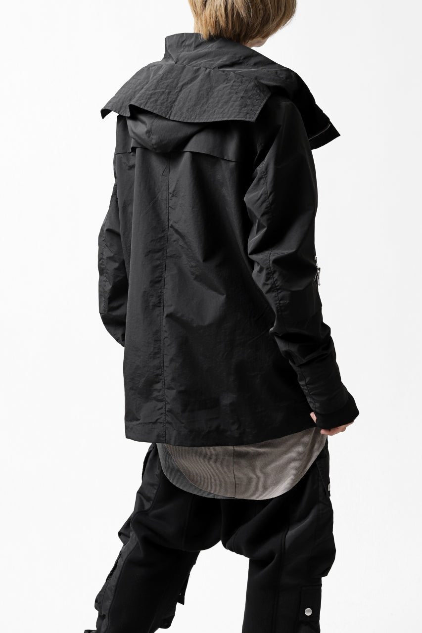 画像をギャラリービューアに読み込む, A.F ARTEFACT &quot;PLEASANT&quot; PARKA-JACKET / SALT SHRINKAGE NYLON (BLACK)