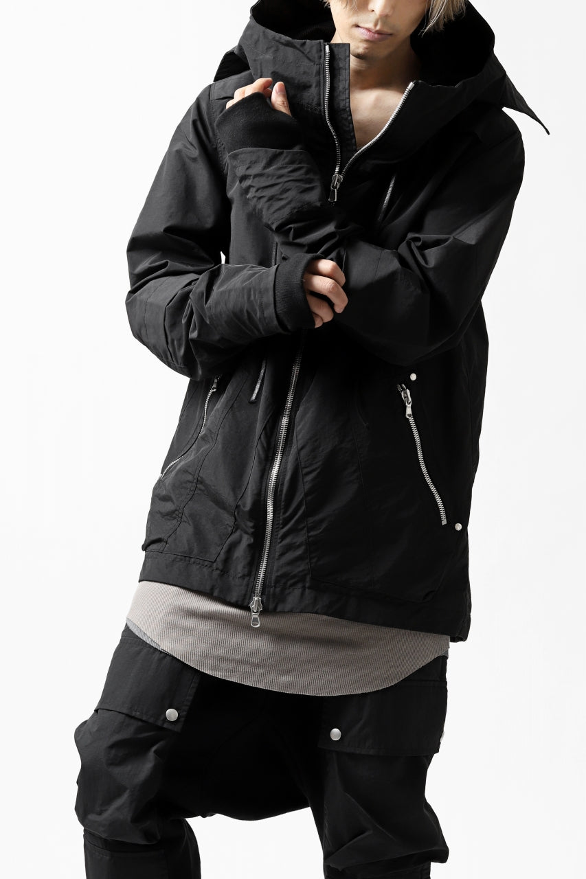 画像をギャラリービューアに読み込む, A.F ARTEFACT &quot;PLEASANT&quot; PARKA-JACKET / SALT SHRINKAGE NYLON (BLACK)