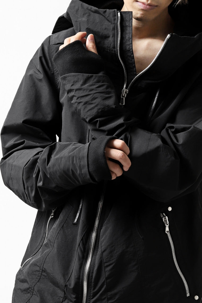 画像をギャラリービューアに読み込む, A.F ARTEFACT &quot;PLEASANT&quot; PARKA-JACKET / SALT SHRINKAGE NYLON (BLACK)