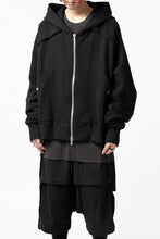 Load image into Gallery viewer, A.F ARTEFACT &quot;FLIGHT&quot; HOODED BLOUSON / COTTON FLEECY (BLACK)