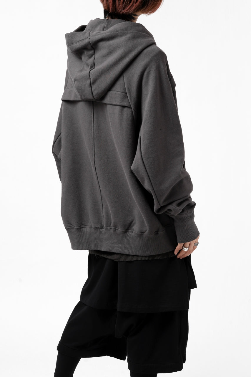 画像をギャラリービューアに読み込む, A.F ARTEFACT &quot;FLIGHT&quot; HOODED BLOUSON / COTTON FLEECY (GREY)