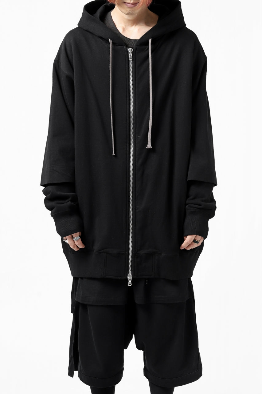 A.F ARTEFACT "BEHIND" DOCKING ZIP TEE HOODIE (BLACK)