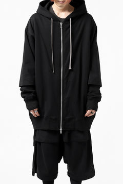 画像をギャラリービューアに読み込む, A.F ARTEFACT &quot;BEHIND&quot; DOCKING ZIP TEE HOODIE (BLACK)