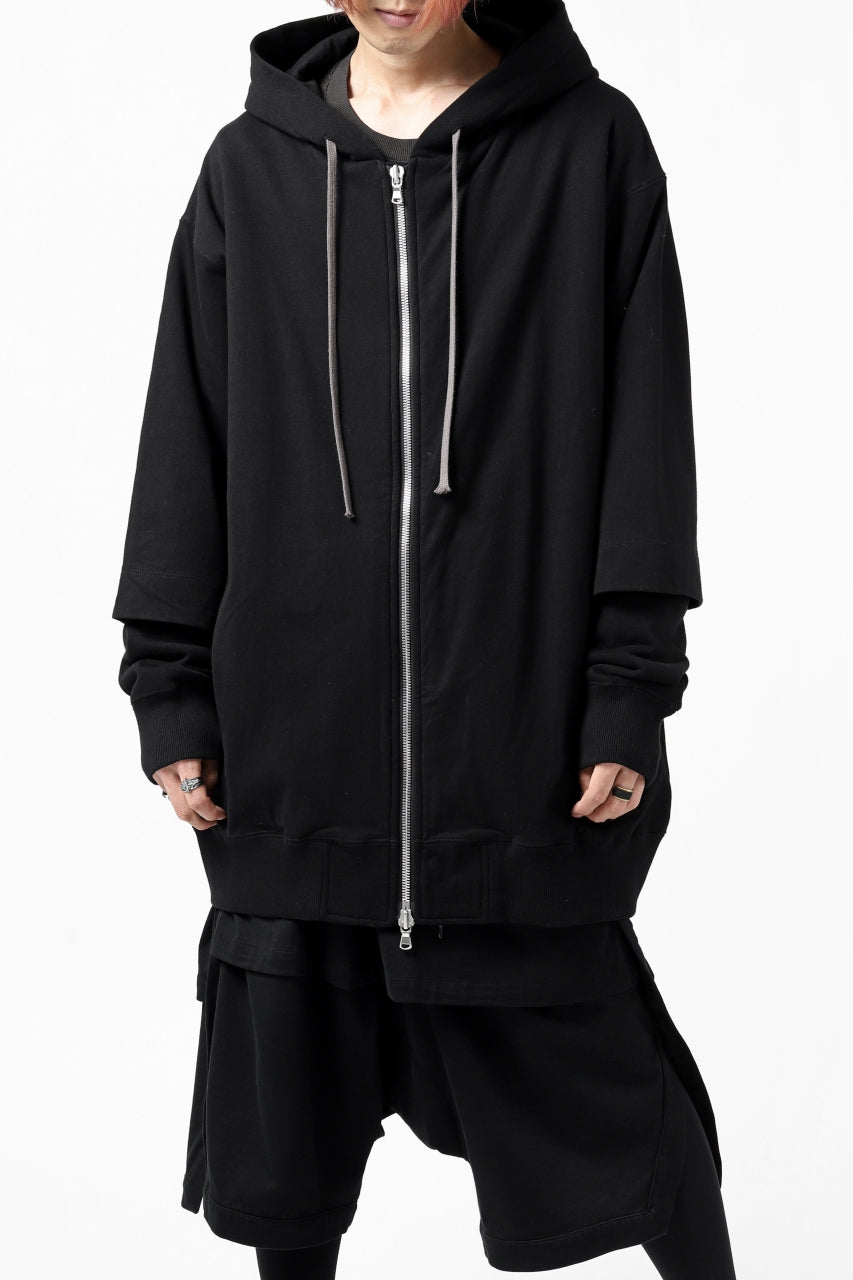 A.F ARTEFACT "BEHIND" DOCKING ZIP TEE HOODIE (BLACK)