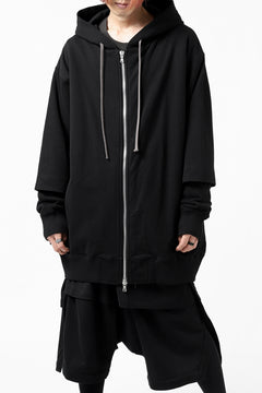 画像をギャラリービューアに読み込む, A.F ARTEFACT &quot;BEHIND&quot; DOCKING ZIP TEE HOODIE (BLACK)