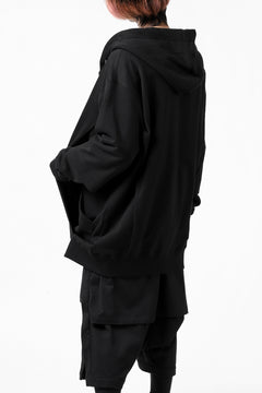 画像をギャラリービューアに読み込む, A.F ARTEFACT &quot;BEHIND&quot; DOCKING ZIP TEE HOODIE (BLACK)