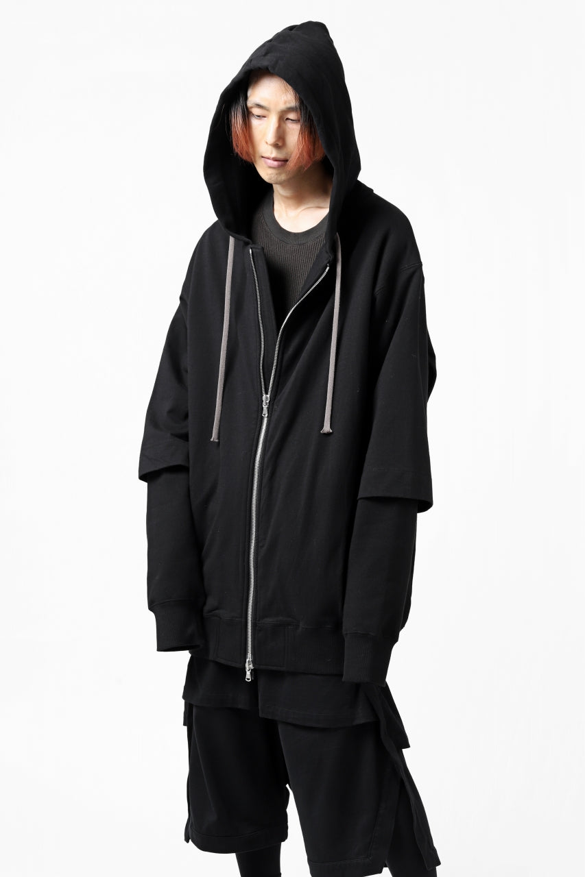 A.F ARTEFACT "BEHIND" DOCKING ZIP TEE HOODIE (BLACK)