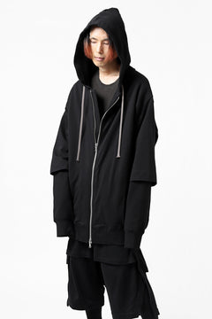 画像をギャラリービューアに読み込む, A.F ARTEFACT &quot;BEHIND&quot; DOCKING ZIP TEE HOODIE (BLACK)