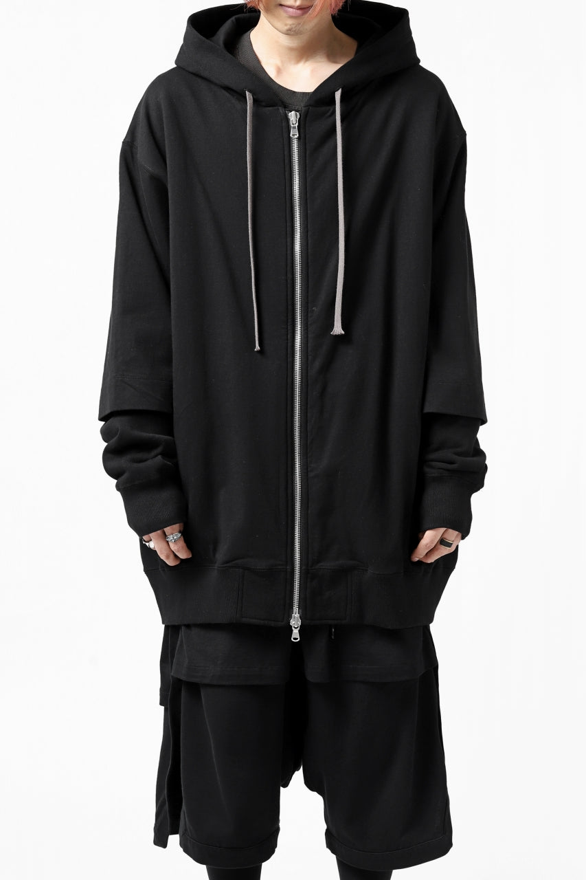 A.F ARTEFACT "BEHIND" DOCKING ZIP TEE HOODIE (BLACK)