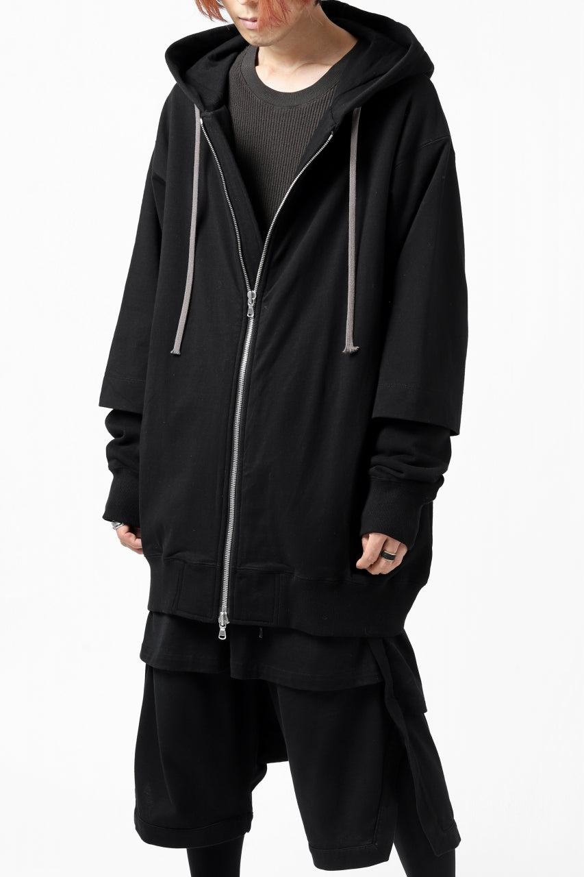 A.F ARTEFACT "BEHIND" DOCKING ZIP TEE HOODIE (BLACK)