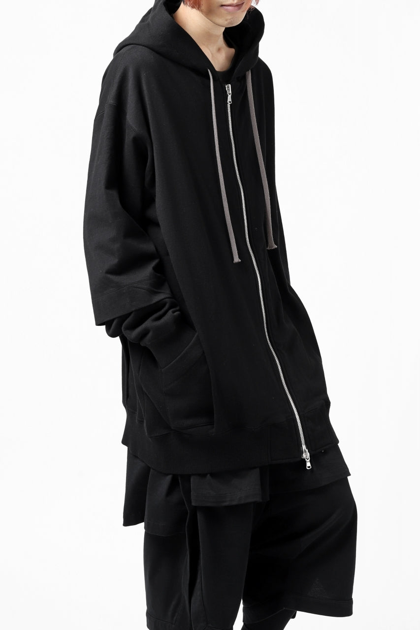 A.F ARTEFACT "BEHIND" DOCKING ZIP TEE HOODIE (BLACK)