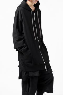 画像をギャラリービューアに読み込む, A.F ARTEFACT &quot;BEHIND&quot; DOCKING ZIP TEE HOODIE (BLACK)