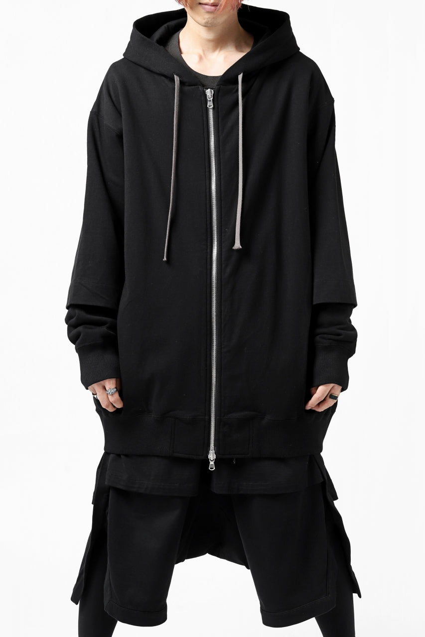 A.F ARTEFACT "BEHIND" DOCKING ZIP TEE HOODIE (BLACK)