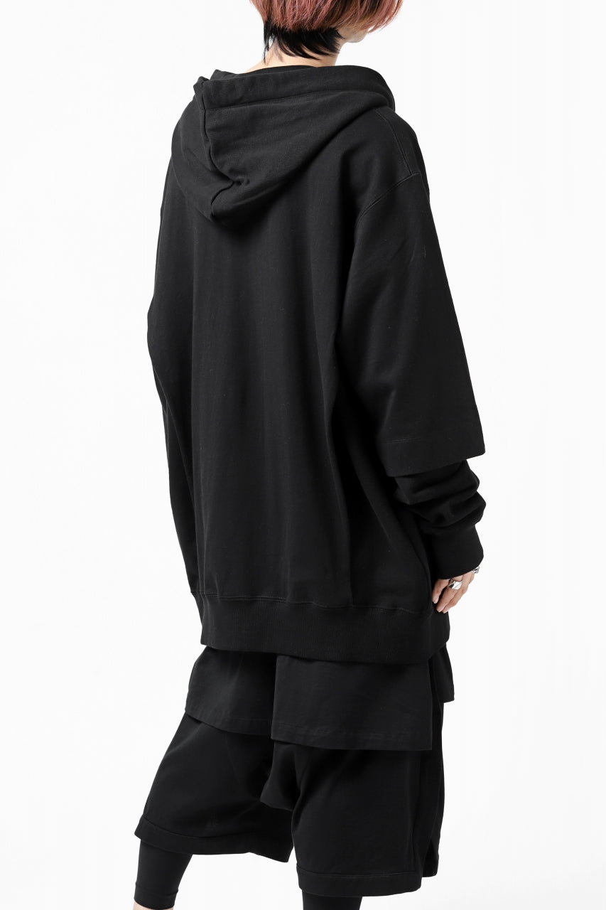 A.F ARTEFACT "BEHIND" DOCKING ZIP TEE HOODIE (BLACK)