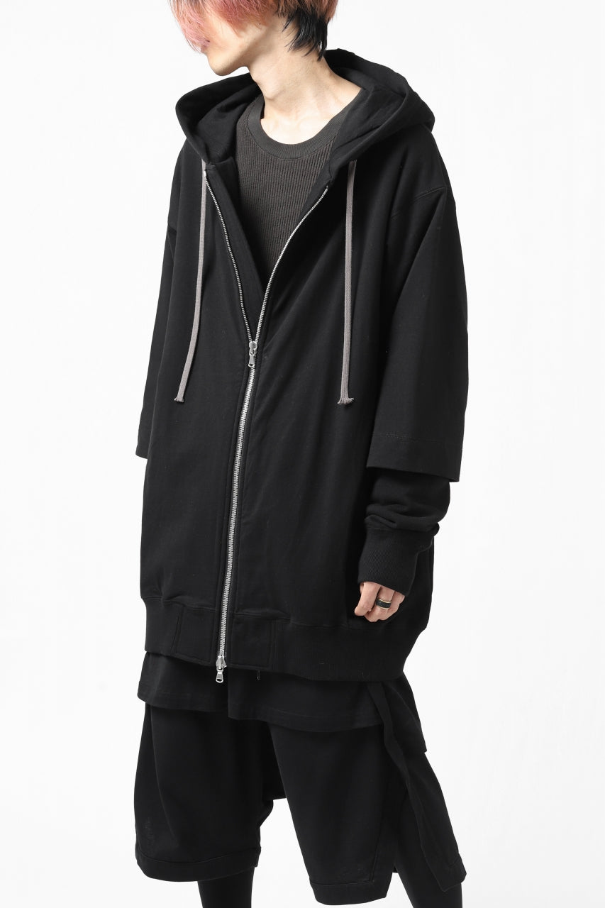 A.F ARTEFACT "BEHIND" DOCKING ZIP TEE HOODIE (BLACK)