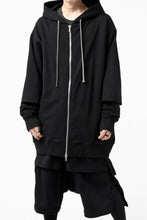 画像をギャラリービューアに読み込む, A.F ARTEFACT &quot;BEHIND&quot; DOCKING ZIP TEE HOODIE (BLACK)