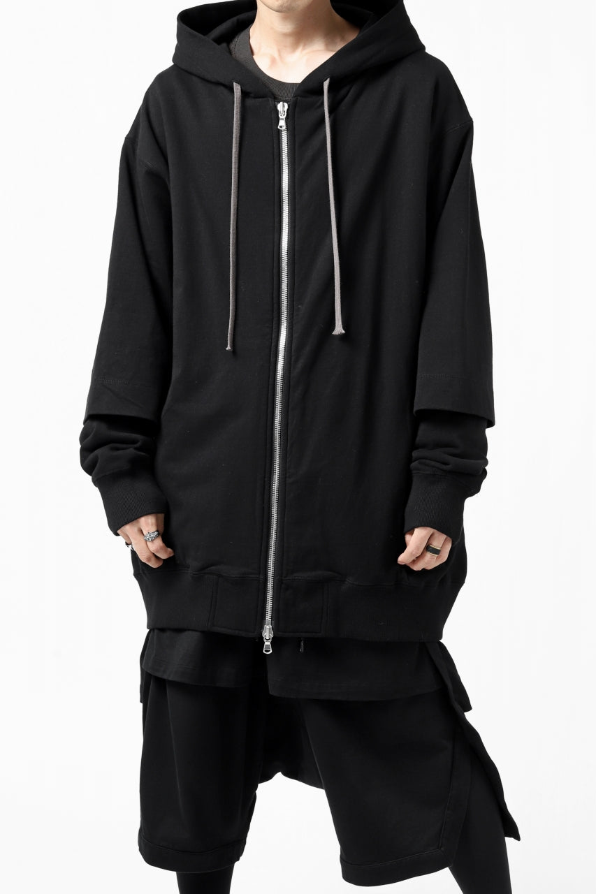 A.F ARTEFACT "BEHIND" DOCKING ZIP TEE HOODIE (BLACK)