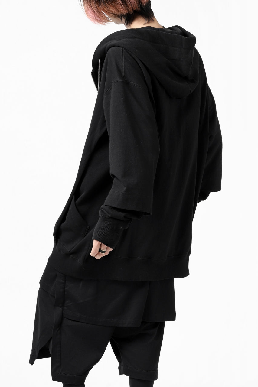 A.F ARTEFACT "BEHIND" DOCKING ZIP TEE HOODIE (BLACK)