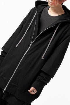 画像をギャラリービューアに読み込む, A.F ARTEFACT &quot;BEHIND&quot; DOCKING ZIP TEE HOODIE (BLACK)