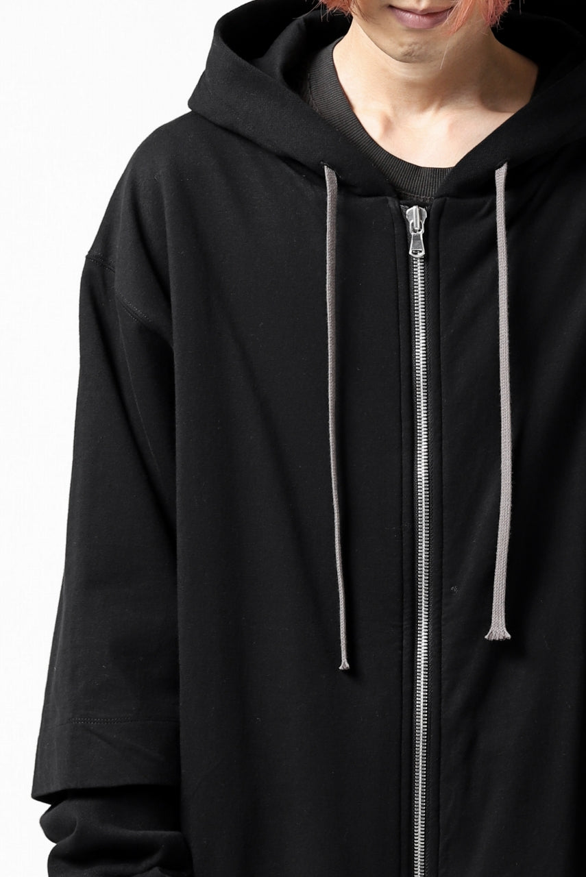 画像をギャラリービューアに読み込む, A.F ARTEFACT &quot;BEHIND&quot; DOCKING ZIP TEE HOODIE (BLACK)